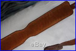 Hunter Padded Leather Rifle Sling Southwestern Stamped Design Western Hunting