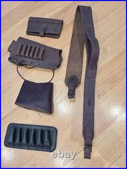 Hunting accessories Leather Rifle Shotgun Gun Sling bullet belt LOT OF 5 shown