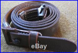 I12d WWII GERMAN ARMY HEER WAFFEN K98 98K LEATHER RIFLE CARRY SLING