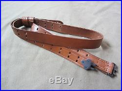 I30G WWII US ARMY INFANTRY M1 GARAND RIFLE CARRY SLING-BROWN LEATHER