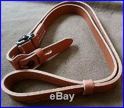 J12c WWII GERMAN ARMY HEER WAFFEN MP44 STG44 LEATHER RIFLE CARRY SLING-NATURAL