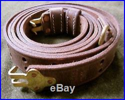 J7d WWI WWII US ARMY INFANTRY M1907 M1903 M1 GARAND LEATHER RIFLE SLING-OILED