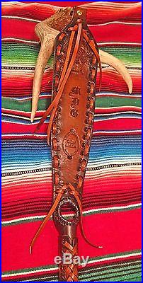 LEATHER RIFLE SLING PADDED-THUMB HOLE-HUNTING-CUSTOM