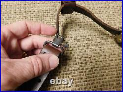 LEATHER RIFLE SLING RS402 With DETACHABLE SWIVELS