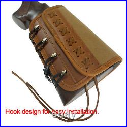 Leather Gun Ammo Cartridge Buttstock + Rifle Sling For. 30-30 357.38 USA Stock