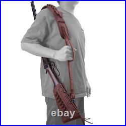 Leather Rifle Ammo Buttstock Suit With Gun Sling +2 Swivels. 22.308. 357 12GA