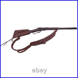 Leather Rifle Ammo Buttstock Suit With Gun Sling +2 Swivels. 22.308. 357 12GA