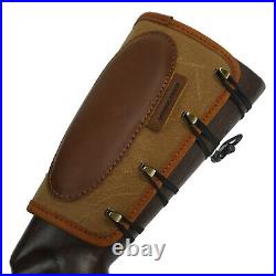 Leather Rifle Buttstock Ammo Carrier Cartridge Holder with Matching Gun Slings