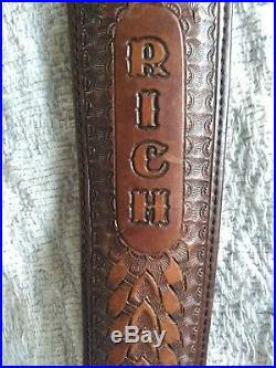 Leather Rifle Gun Sling Hand Crafted Personalized Rich Richard Shotgun Leather