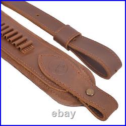 Leather Rifle Gun Sling Shooting Strap For. 30-30.308,12GA. 22LR Christmas gift