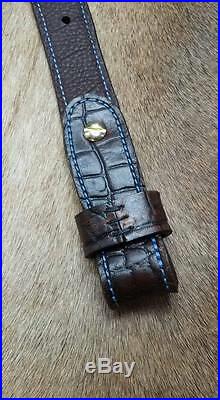 Leather Rifle Sling, Brown Leather, Handcrafted in the USA, Lion Guard, Economy