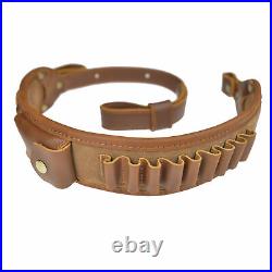 Leather Rifle Sling & Gun Buttstock For. 30-06.30-30.45-70.44-40.44mag