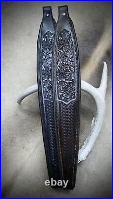 Leather Rifle Sling Handcrafted by Seelye Leather Works in the USA, Deadwood