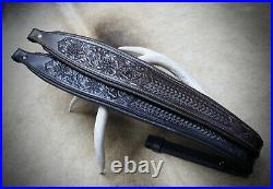 Leather Rifle Sling Handcrafted by Seelye Leather Works in the USA, Deadwood