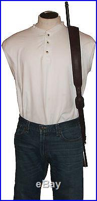 Leather Rifle Sling, Padded Choice of 3 Colors, Swivels Included, Made in USA