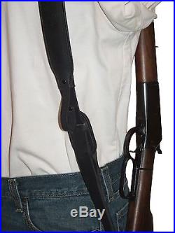 Leather Rifle Sling, Padded FREE SWIVELS -Choice of Colors Made in U. S. A