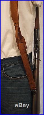 Leather Rifle Sling, Padded with Suede Backing, Fits 1 Swivel, Made in USA