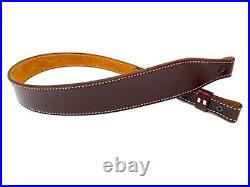Leather Rifle Sling Plain Brown