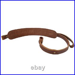 Leather Rifle Sling Shooting Gun Shoulder Strap Fit for. 308.45-70.30-06 USA