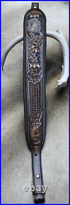 Leather Rifle Sling, Wild Hog Made by Seelye Leather Works, Hand Made in USA