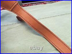 Leather Rifle Sling withSwivels Smooth Suede Leather Lined -withCartridge Holder