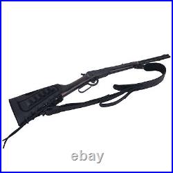 Leather Rifle Sling with Gun Ammo Buttstock for Hunting Shooting. 308.30/30.22