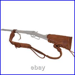 Leather Shotgun Buttstock Recoil Pad +Mount +Gun Sling No Drill Needed for 20GA