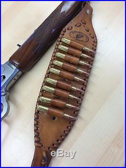 Leather handmade sling SHELL HOLDER Winchester Marlin Shotgun Etc. Ready To Ship