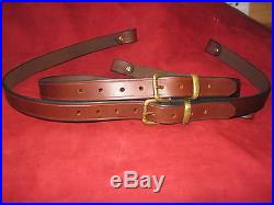 Leather rifle gun sling