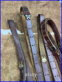 Leather rifle sling lot of 4