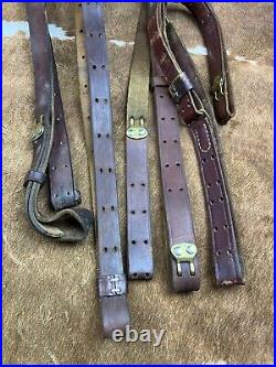 Leather rifle sling lot of 4