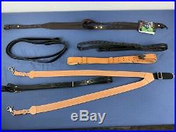 Lot Of Six (6) Leather Marksman Rifle Slings/Straps/Belts