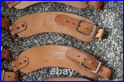 Lot of 10 Vintage Al Freeland Leather Shooting Sling Cuffs & 2 Sling straps. NOS