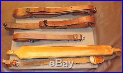 Lot of 4 Leather Rifle Slings