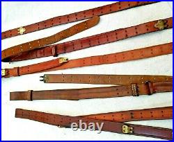 Lot of Rifle Slings (5) Leather + Different colors, HUNTER included