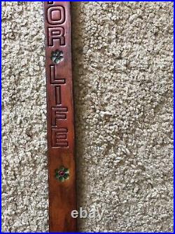 Lust For Life Custom Leather Rifle Sling Hand Tooled And Made in the USA