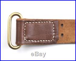 M1907 LEATHER RIFLE SLING Dated 1942 M1 GARAND SPRINGFIELD Drum Dyed Leather