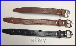 MOSIN NAGANT RIFLE HEAVY DUTY BLACK SLING BELT withBROWN LEATHER M44 91/30 M38