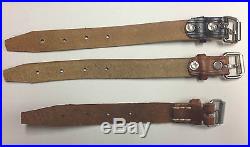MOSIN NAGANT RIFLE HEAVY DUTY BLACK SLING BELT withBROWN LEATHER M44 91/30 M38