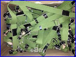MOSIN NAGANT RIFLE HEAVY DUTY GREEN SLING BELT withBLACK LEATHER M44 91/30 M38