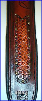 Mahogany Leather Rifle Sling, Handcrafted in the USA, Cow/ American Bison