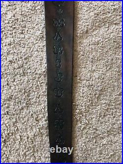 Marijuana Custom Leather Rifle Sling Hand Tooled And Made in the USA