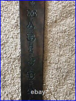 Marijuana Custom Leather Rifle Sling Hand Tooled And Made in the USA