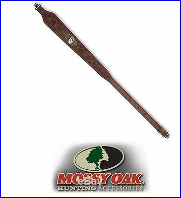 Mossy Oak Rifle Sling Genuine Leather Heavy Duty With Quick Detach Swivels