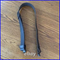 Murray Leather Black 1 1/4 Rifle Sling and Swivels