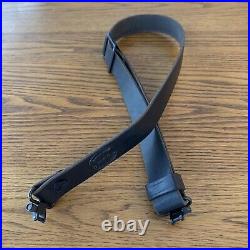 Murray Leather Black 1 1/4 Rifle Sling and Swivels