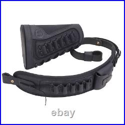 NEW 1 Combo Leather Rifle Buttstock Cover, Gun Strap Sling. 22LR. 30/06.357