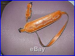 NICE TOREL PADDED LEATHER RIFLE SLING STRAP With SWIVELS LOOK