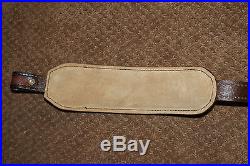 NOS AA & E LEATHER CRAFT INC. 100% LEATHER PADDED RIFLE SLING IN PACKAGE NO. 1036
