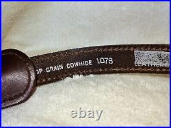 NOS Vintage Wolf Scene Rifle/Shotgun Gun Sling Padded Signed Top Grain #1078